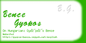 bence gyopos business card